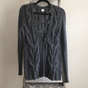 Grey hand knit jcrew sweater